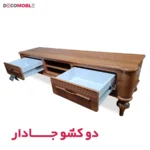 میز تلویزیون نیو انزو New Enzo دارای دو کشو جادار است